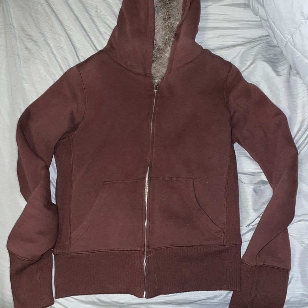 Fur lined sweatshirt